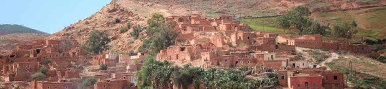 Paysage d'Al Haouz victime du séisme au Maroc